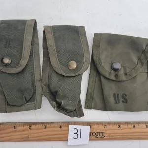 US Military Ammo & 1st Aid Pouches with Clipons