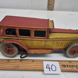 Vintage J Chein No. 44 Wind Up Toy Limo