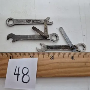 3 Vintage Mini Wrenches & Spark Plug Gapper