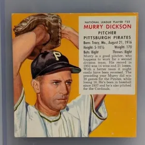 1953 RED MAN TOBACCO Baseball MURRY DICKSON 22N