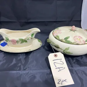 Franciscan Pottery Gravy Boat & Lidded Dish