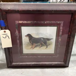 Framed Dog D�cor 20"x18"