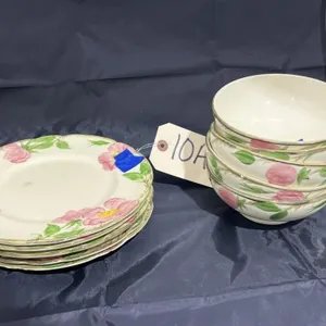 10 Pcs Franciscan Pottery 5 Bowls 1 is chipped