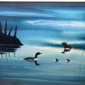 35x27 inches Saul Mamakeesie Art Print framed