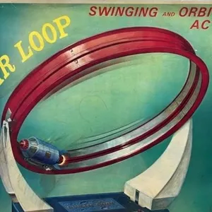 Vintage Japan Tin Toy Lunar Loop Swinging Space ro