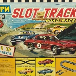 Vintage RPM Slot Car Track Toy road race in box