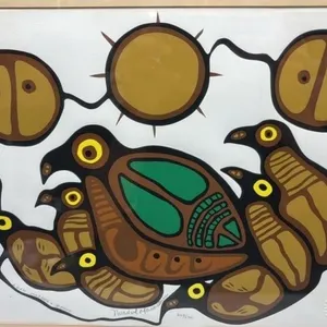 Norval Morrisseau Loon Mother Brood Art Print