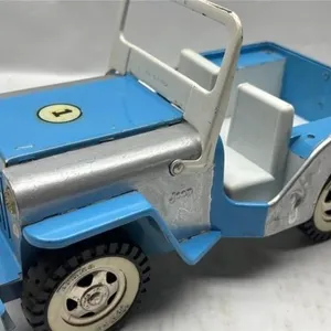 Vintage Pressed Steel Jeep Toy 10 inches