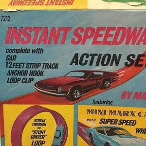 Vintage Instant Speedway Action Set Marx track