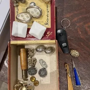 Misc clip on earrings , pins and etc