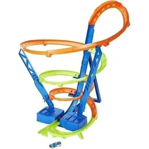 New $74 Hot Wheels Track Set with 1:64 Car, 29"...