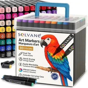 New $37 SOLVANE Alcohol Markers 80 Dual Tips