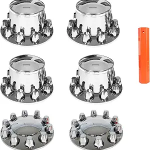 New $232 Silscvtt Chrome Semi Truck Hub Caps...