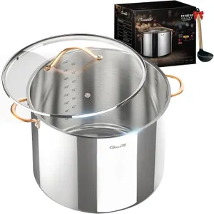SEALED $81 Ciwete 20 Qt Stock Pot, 3-Ply, Lid