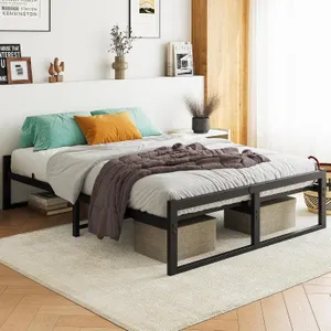 SEALED $117 Queen Bed Frame: Heavy Duty Metal...