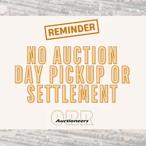 No Auction Day Pickup or Settlement