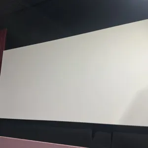 Movie theater projection screen. Includes screen and integrated mounting frame. Ideal for cinema, auditorium, or commercial display applications. 20' 