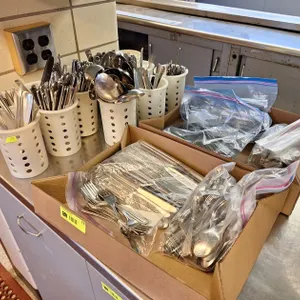 Assorted Flatware and Containers