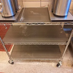 3-Tier Wire Rack on Wheels, 36"x18"x36"