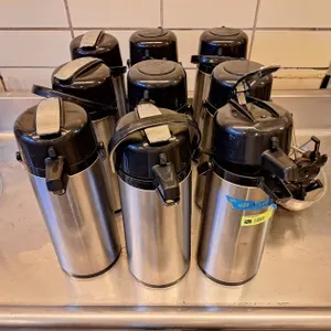 9 SS Coffee Carafes with Related