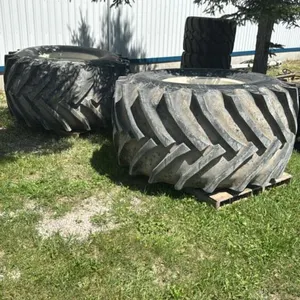(2) 900/60-32 TIRES ON 10 BOLT RIMS
