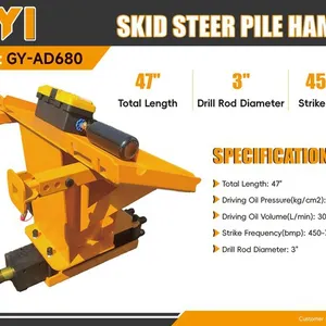 2026 GIYI GY-AD680 Skid Steer Post Driver (Unused)