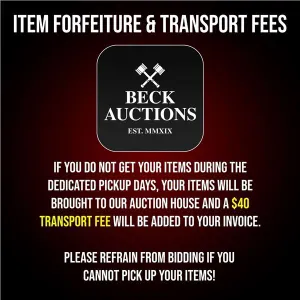 Item Forfeiture & Transport, Shipping, Delivery Fees & Conditions