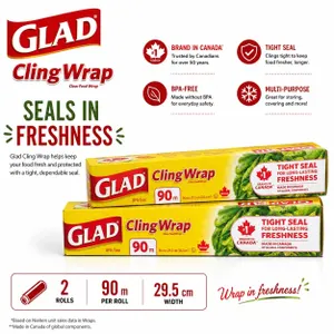 2X GLAD CLING WRAP 90M