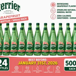 CASE WITH 24 500ML BOTTLES OF PERRIER GRAPEFRUIT