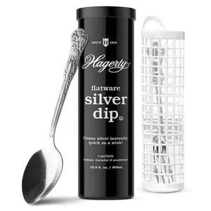 NEW HAGERTY FLATWARE CLEANING SILVER DIP - 16.9 OZ