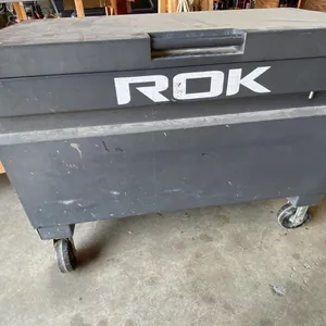 ROK MOBILE DARK GREY HEAVY DUTY JOB BOX, DIMENSIONS APPROX 48X24X28.5 (INCHES)