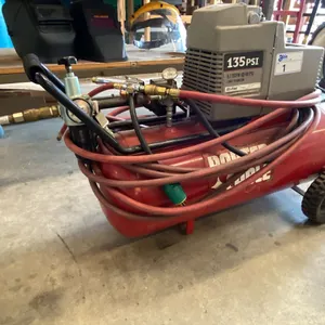 PORTER CABLE CPF4515-2, HORIZONTAL RED PORTABLE ELECTRIC AIR COMPRESSOR, 15 GALLON, 1.8HP, 135PSI