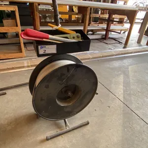 BLACK INDUSTRIAL STRAPPING CART WITH TOOLS