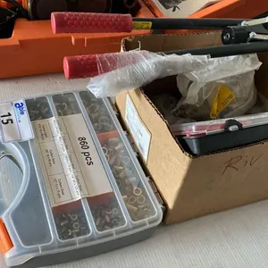 MARSON MODEL 325-RN HEAVY-DUTY MANUAL RIVET TOOL, OCAP RIVET TOOL KIT AND A CASE OF ASSORTED RIVET