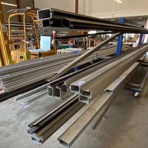 CONTENTS OF RACK- ASSORTED GLAZING COMPONENTS/STOCK APPROX 25'L