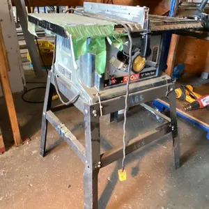 RYOBI 10" INDUSTRIAL TABLE SAW ON METAL STAND