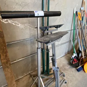 SET OF 5 ASSORTED INDUSTRIAL ADJUSTABLE STANDS