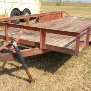 CAR TRAILER, 16'X76" INSIDE FENDER, WOOD FLOOR