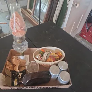 Cups/Oil Lamp/Old Bottle/Coat Hooks