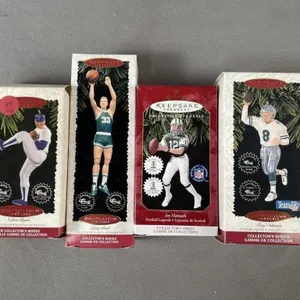 4 Hallmark Sports Xmas Decorations