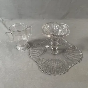 Shell and Tassel Cake Stand & Spooner