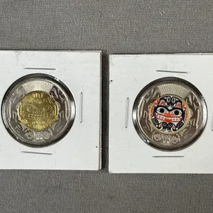 Pair of Bill Reid Toonies