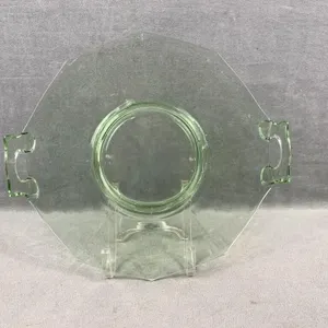 Uranium Glass Platter with Handles