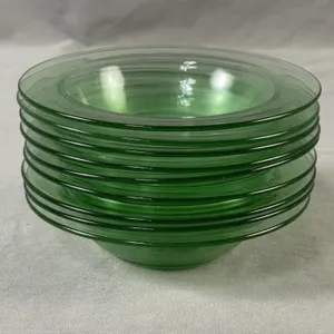 9 Uranium Glass Bowls