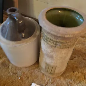 Crack jug, and vase