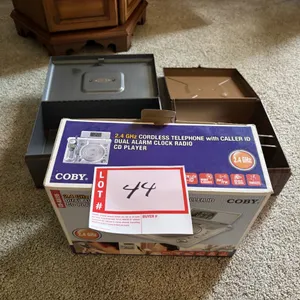 2 - lock boxes, cordless telephone