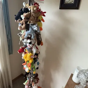 Beanie babies and display tree