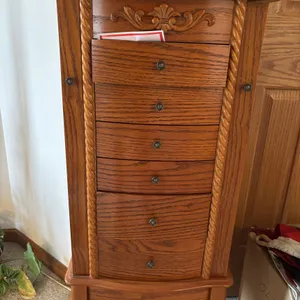 Jewelry cabinet, with side doors and drawers