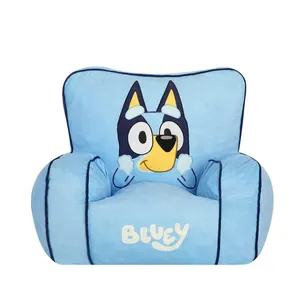 **APPEARS NEW/OPEN BOX** Bluey Kids' Compressed Foam Plush Chair Blue
