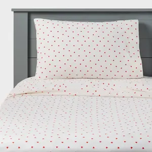 **NEW** Pillowfort Hearts Cotton Sheet Full Set